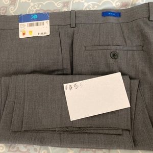 Men’s wool dress slacks slim fit unhemmed